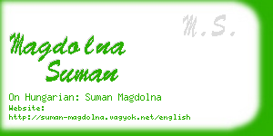magdolna suman business card